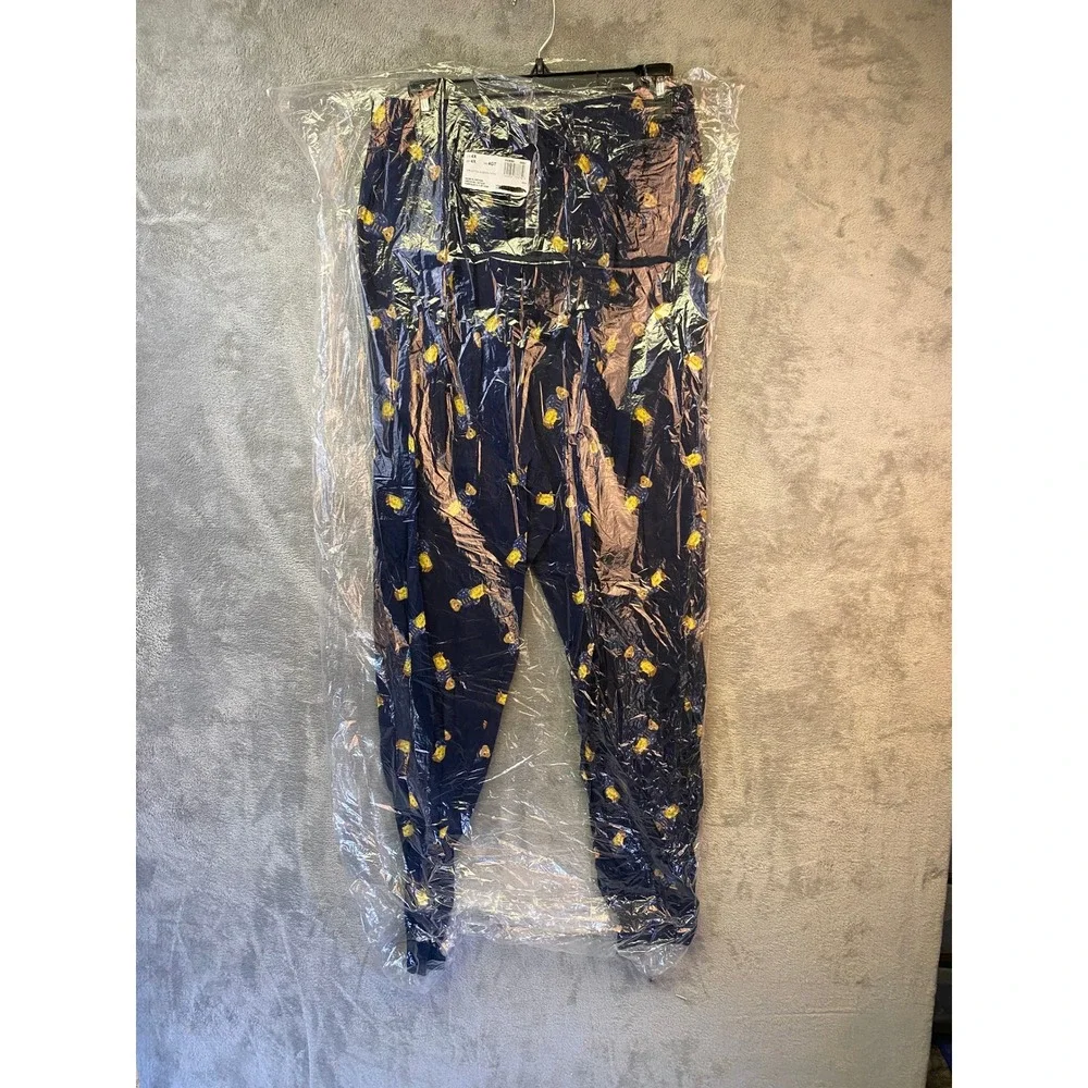 Polo Ralph Lauren Men 4X Navy Blue Polo Bear Print Cotton Sleepwear Pants NEW